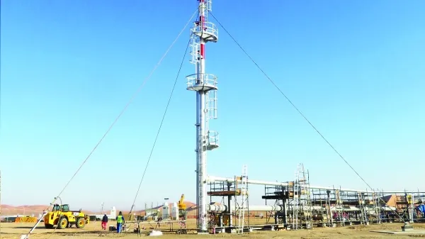 Буровая установка на нефтяном месторождении в Омане.